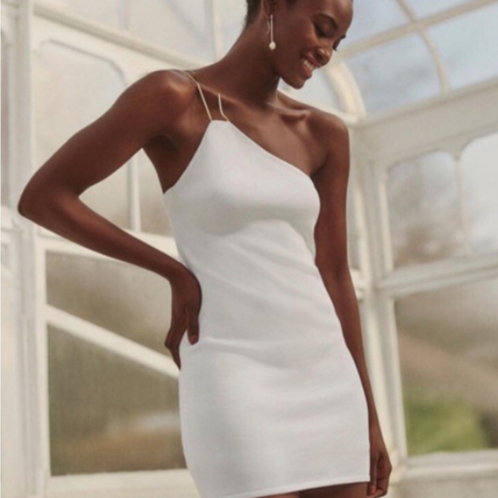 Nwd GAUGE81 Sefrou One-Shoulder Chain-Embellished Mini Dress white Xs